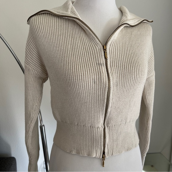 ABERCROMBIE Double Zip Ribbed Cardigan - Picture 7 of 8
